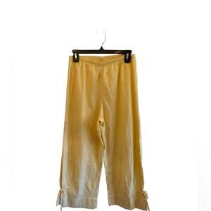 CMC Color me Cotton women’s size S embroidered wide leg cotton slacks pants